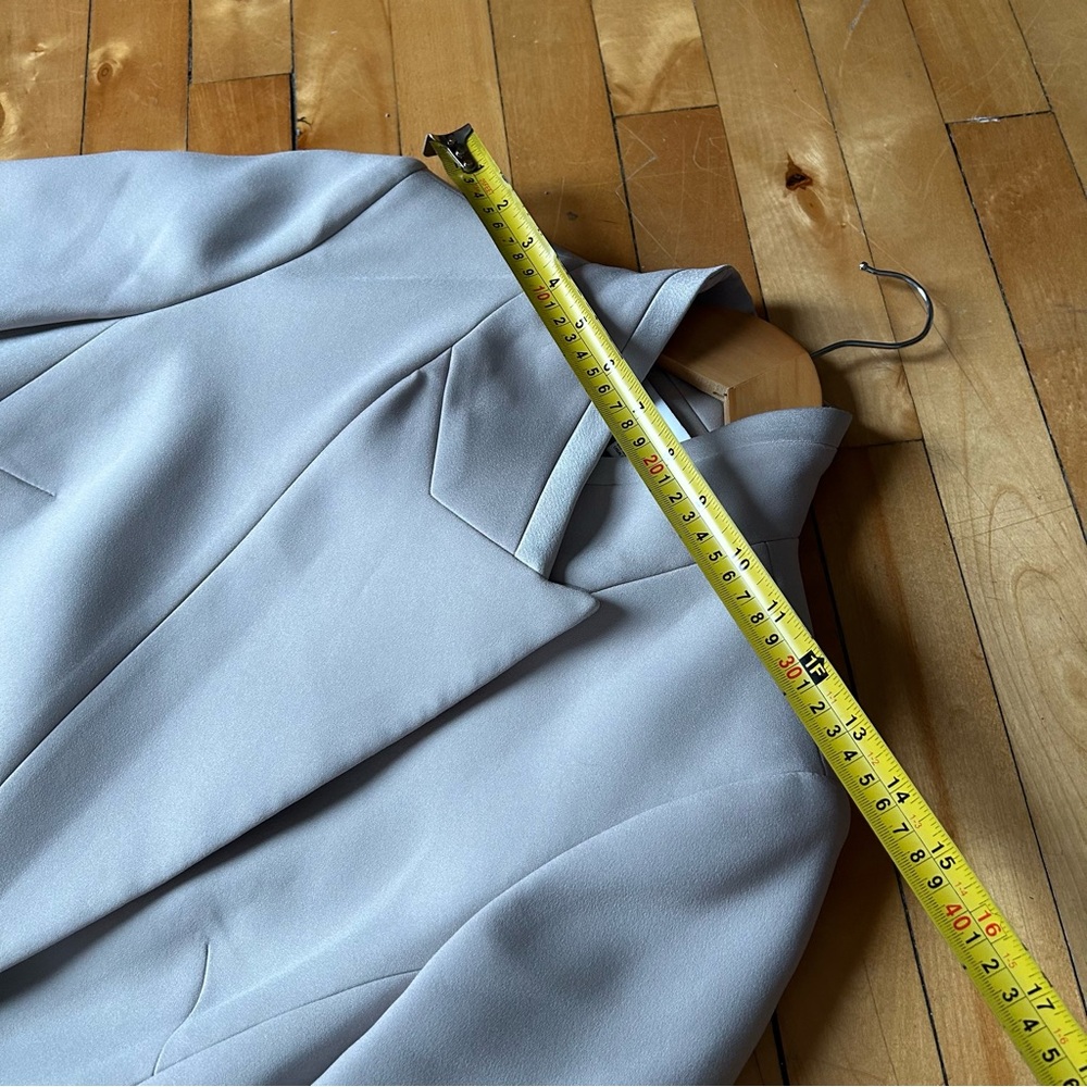 Reiss Sz 4 Clarence Light Grey Structured Classic Tailored Blazer Coat - Picture 9 of 15